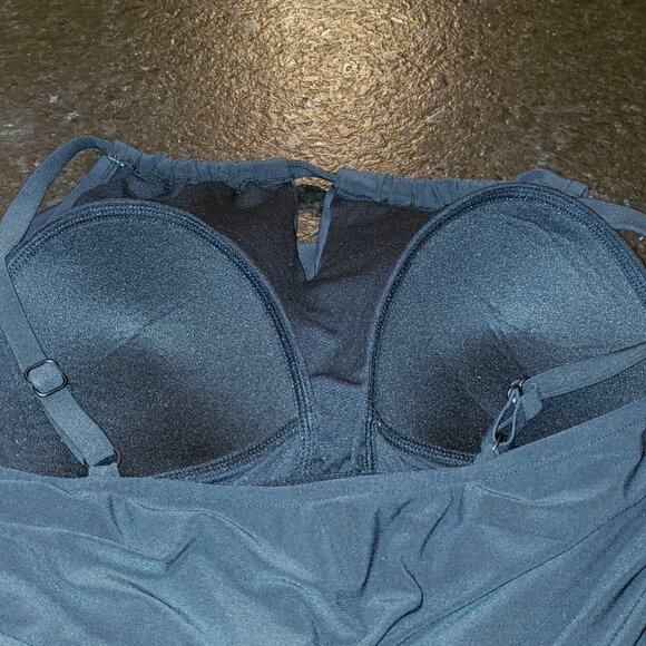 NWOT - Women's High Neck Swim Romper with Pockets One Piece Swimsuit,  Size:  16 - Picture 8 of 13